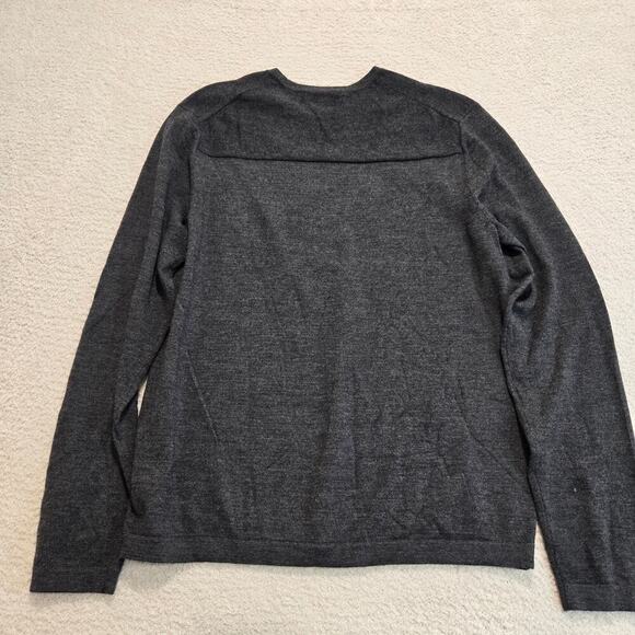 Banana Republic Men's Extra Fine Merino Wool Pullover Sweater Charcoal Gray Sz L - Picture 5 of 9
